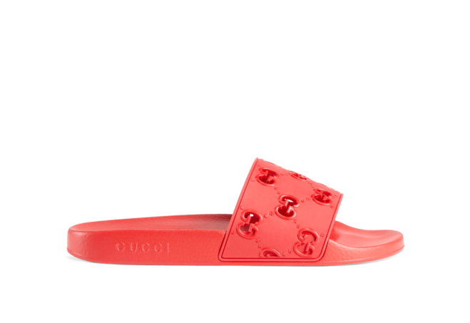 Shop Men's Gucci Rubber GG Slide Sandal