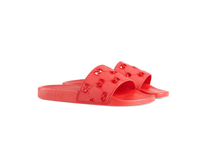 Men's Gucci Rubber GG Slide Sandal - Get It Now!