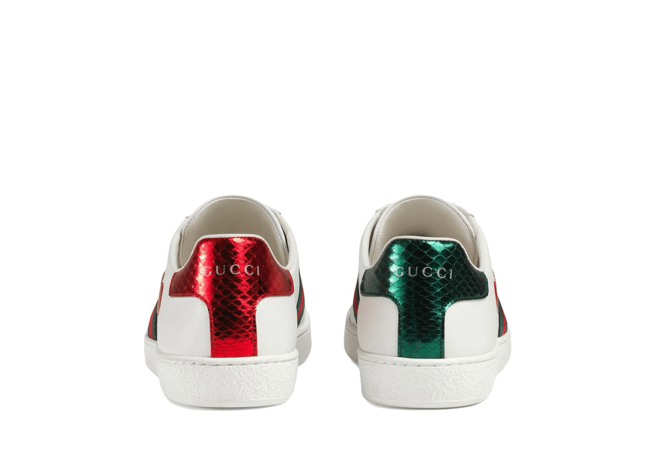 Gucci Ace embroidered low-top sneaker Leather Heart Inlay