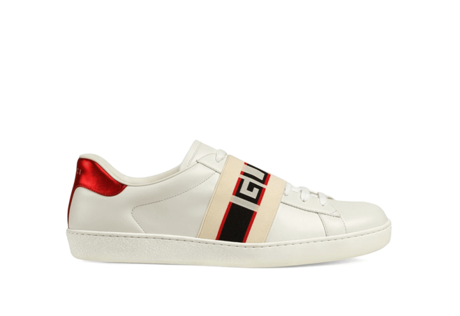 Buy Ace Gucci Stripe Sneaker Red Metallic Leather for Women's