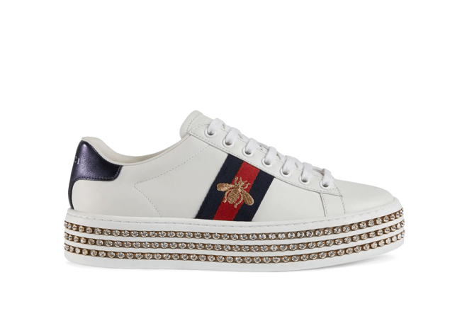 Shop Gucci Ace Sneaker With Crystals for Men's and Get Discount!