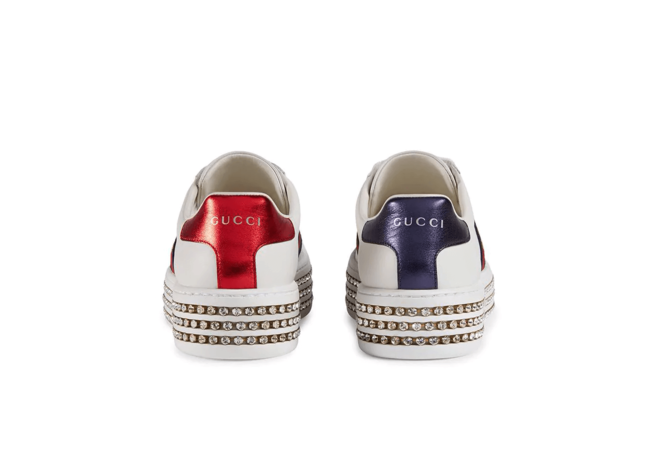 Shop Women's Gucci Ace Sneaker With Crystals - Get Discount!