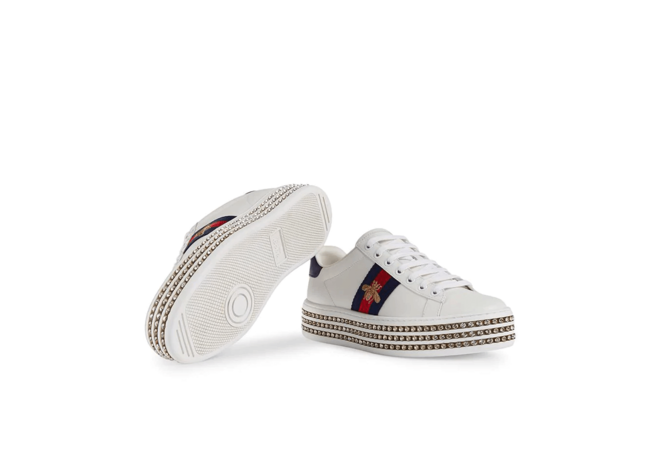 Women's Gucci Ace Sneaker With Crystals - Get Discount Today!