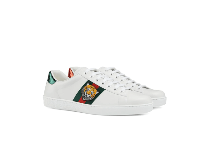 Shop Gucci Ace Tiger Appliqued Sneakers for Men's - Get Yours Now!