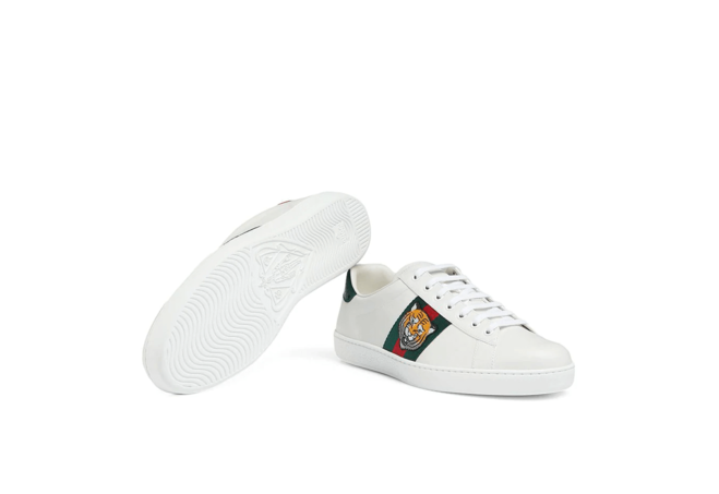 Shop Gucci Ace Tiger Appliqued Sneakers for Women's - On Sale!