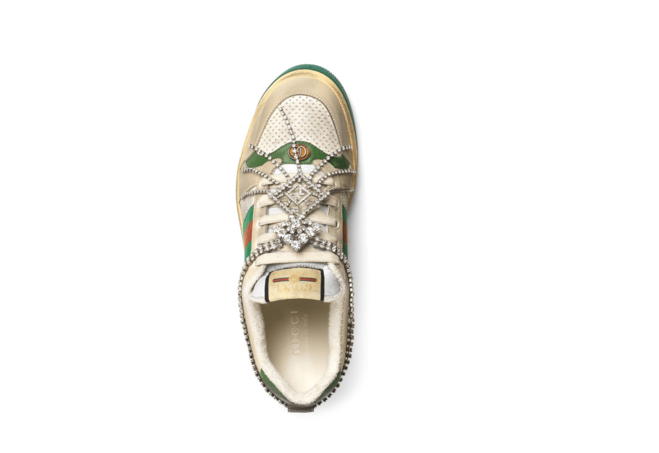 Women's Gucci Screener Distressed Sneakers With Crystals - Get Discount Now - Shop Now!