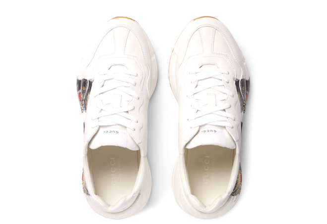 Look Stylish with Gucci White Leather With Tiger Face Print for Men's