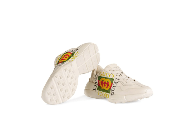 Shop Women's Gucci Ivory Rhyton Logo Leather Sneaker - Get Discount!