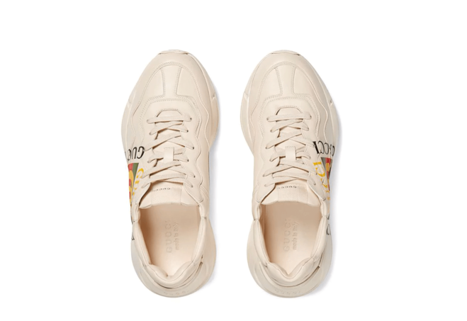 Women's Gucci Ivory Rhyton Logo Leather Sneaker - Get Discount Now - Shop Now!
