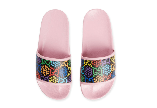 Shop Gucci Psychedelic Slides Sandal Pink for Men - Get it Now!