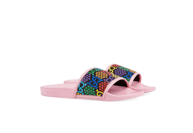 Men's Gucci Psychedelic Slides Sandal Pink - Get Yours Now!