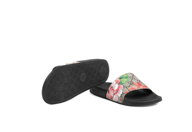Fashion Designer Online Shop - Gucci Blooms Supreme Slide Sandals for Women's