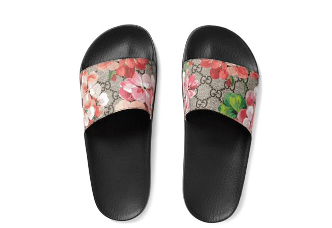 Gucci Blooms Supreme Slide Sandals