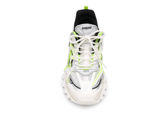 Discount on Men's Balenciaga Track.2 Sneaker in White & Neon Yellow Neoprene & Rubber - Shop Now!