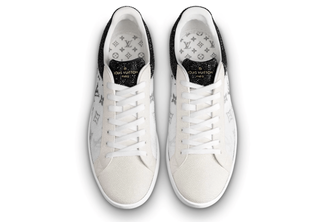 Fashion Designer Online Shop: Louis Vuitton Luxembourg Sneaker Strass White for Men's!