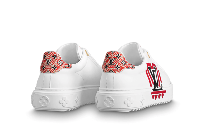 Women's Louis Vuitton Crafty Time Out Sneaker - Red Printed Calf Leather