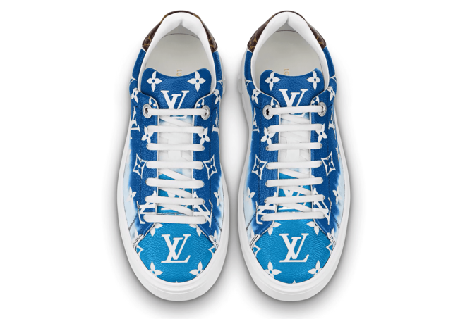 Shop Now for Women's Louis Vuitton Escale Time Out Sneaker Blue Patent Monogram Canvas