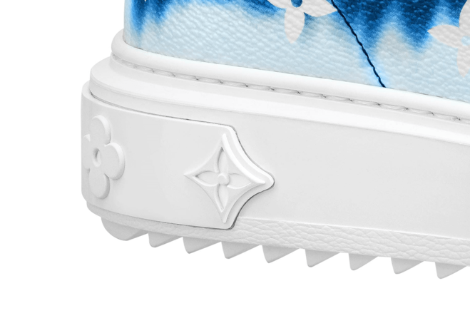 Fashion Designer Online Shop - Louis Vuitton Escale Time Out Sneaker Blue Patent Monogram Canvas for Women