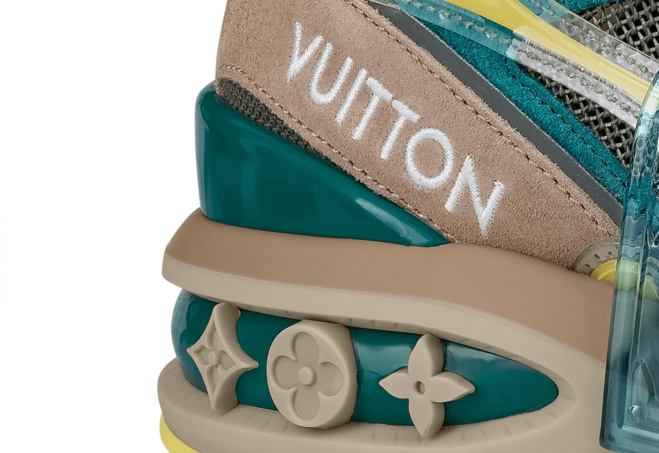 Men's Suede Calf Leather Beige Louis Vuitton Trail Sneaker - Get Discount!