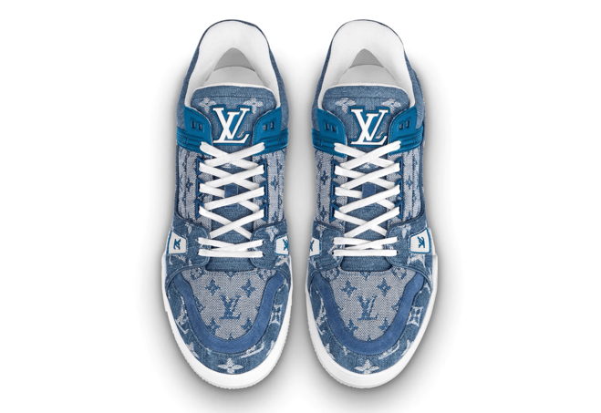 Buy Louis Vuitton Trainer Sneaker Blue Monogram Denim for Men's Fashion