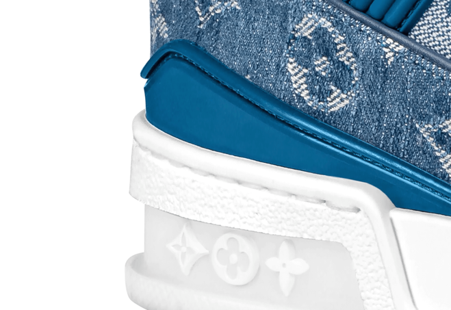 Upgrade Your Look with Louis Vuitton Trainer Sneaker Blue Monogram Denim for Men's