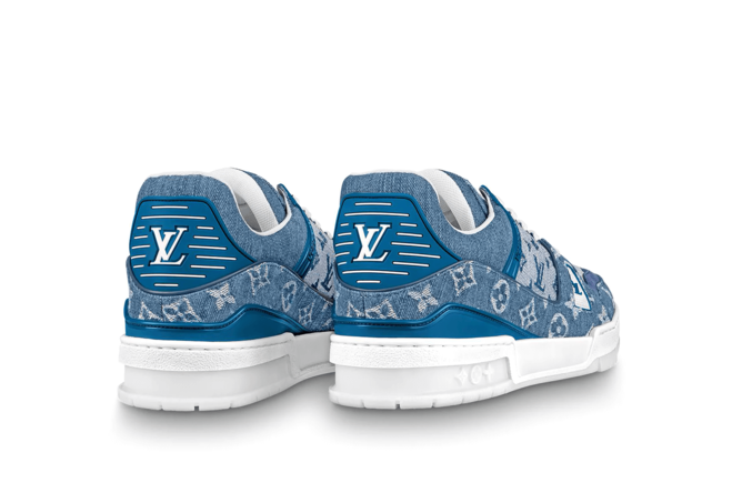 Shop the Latest Louis Vuitton Trainer Sneaker Blue Monogram Denim for Men's