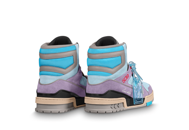 Sale on Men's Louis Vuitton Trainer Sneaker Boot Suede Calf Leather Purple - Buy Now!