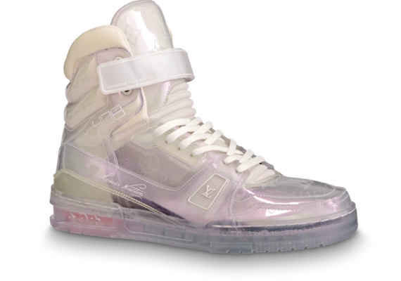 Men's White Louis Vuitton Trainer Sneaker Boot Transparent Material - Buy Now & Enjoy Discount!