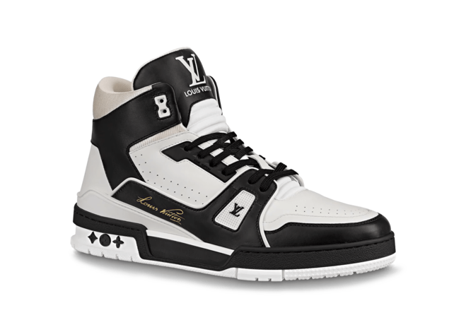 Men's Louis Vuitton Trainer Sneaker Calf Leather Black - Discount Shop