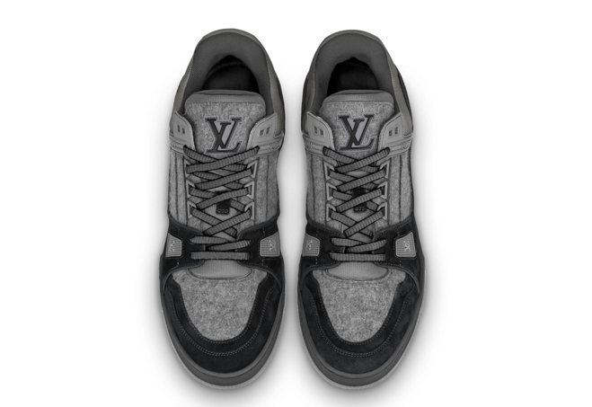 Grab a Bargain - Men's Gray Flannel Trainer Sneaker from Louis Vuitton