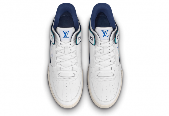 Louis Vuitton Trainer Sneaker White Blue