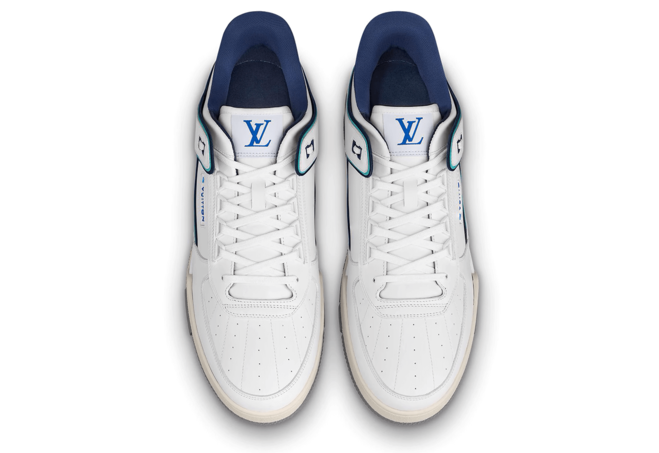 Sale on Men's Louis Vuitton Trainer Sneaker White Blue - Don't Miss Out!