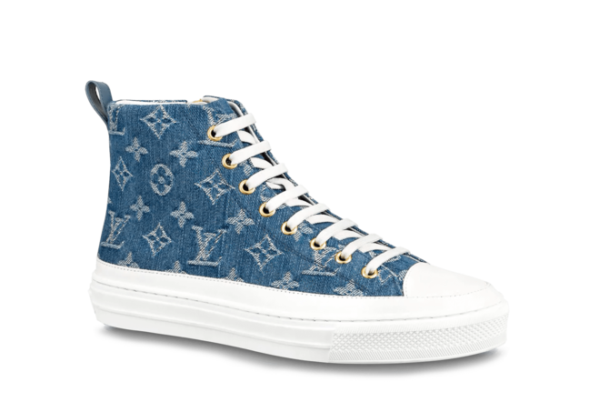 Louis Vuitton Stellar Sneaker Boot Monogram Denim Bleu Jeans Blue - Women's Sale Buy