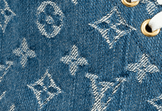 Women's Louis Vuitton Stellar Sneaker Boot Monogram Denim Bleu Jeans Blue - Get It Now!