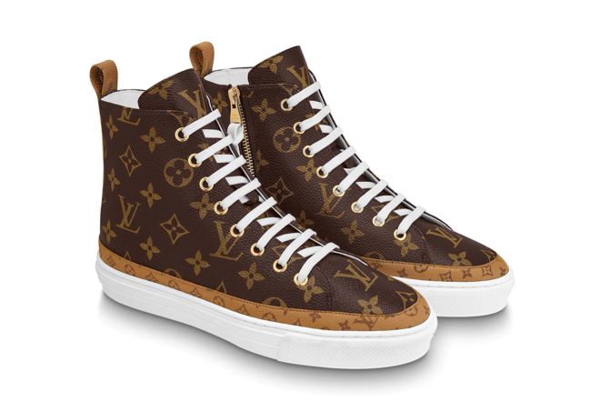 Shop Louis Vuitton Stellar Sneaker Boot Patent Monogram Canvas Rubber Outsole - Women's - Discount Available!