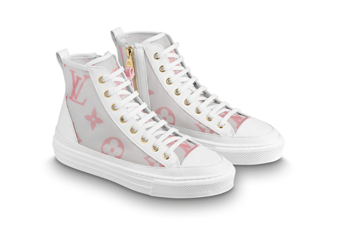 Save Now on Louis Vuitton Stellar Sneaker Boot Pink for Men!