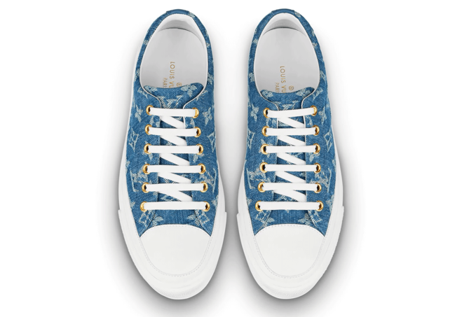 Buy Women's Louis Vuitton Stellar Sneaker Monogram Denim Bleu Jeans Blue at a Discount