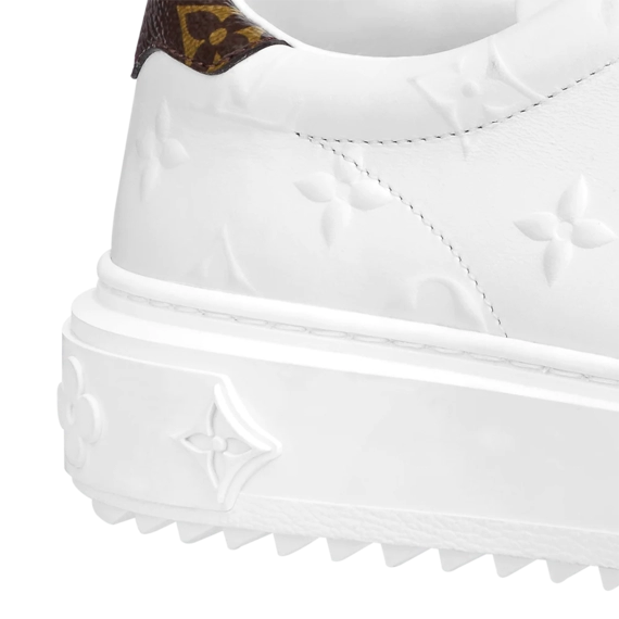 Louis Vuitton Time Out Sneaker White Debossed Calf Leather