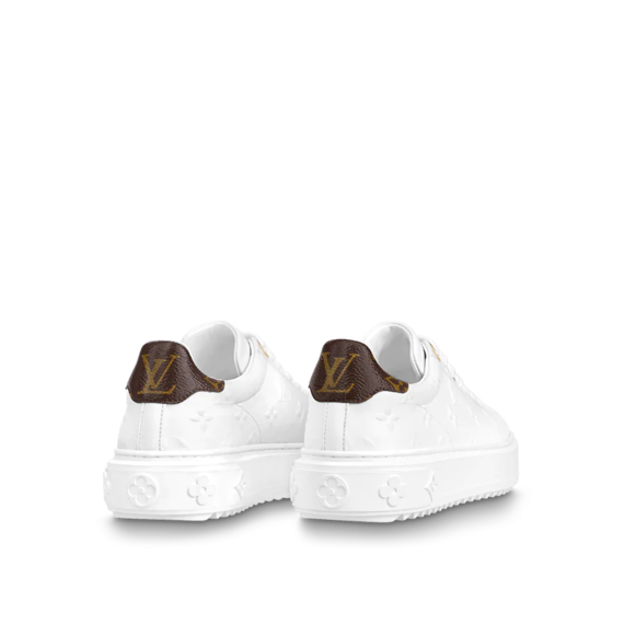 Louis Vuitton Time Out Sneaker White Debossed Calf Leather