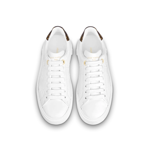 Louis Vuitton Time Out Sneaker White Debossed Calf Leather