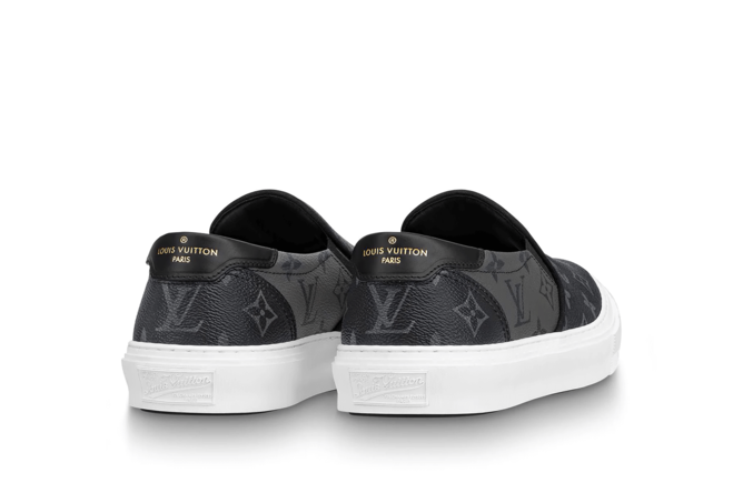 Buy Men's Louis Vuitton Trocadero Slip On Black Monogram Eclipse Canvas