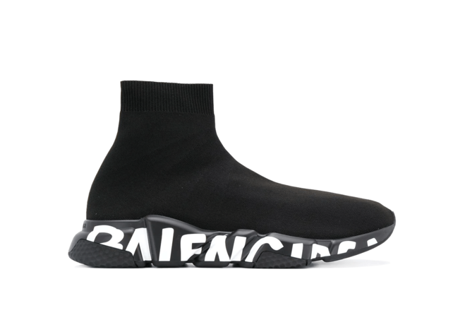 Shop Balenciaga Speed Graffiti Black Women's Shoes On Sale