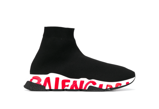 Get the Balenciaga Speed Graffiti Red shoes for women.