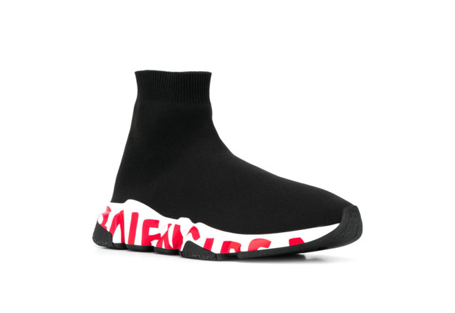 Women's fashion - Balenciaga Speed Graffiti Red shoes.