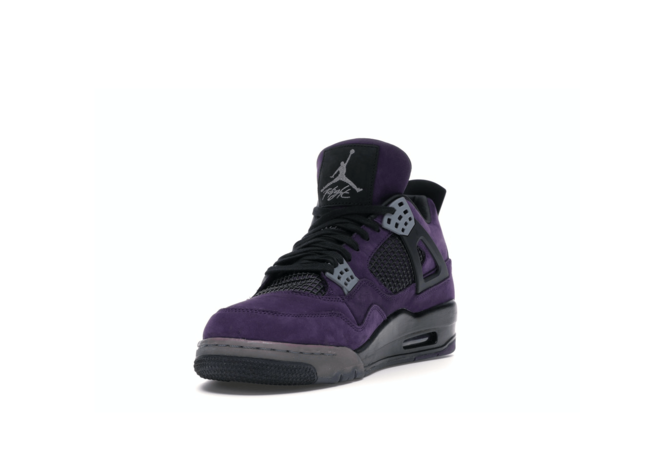 Shop the Trendy Jordan 4 Retro Travis Scott Purple Friends and Family for Women's