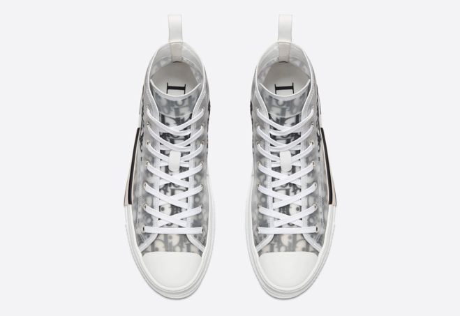 Look Fabulous with Dior High-Top White and Black Oblique Canvas