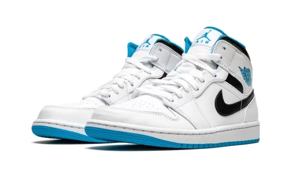 Air Jordan 1 Mid - White/Laser Blue