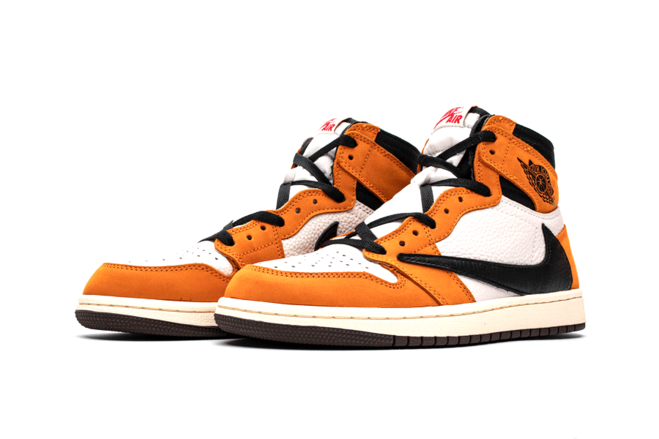 Shop Men's Air Jordan 1 High OG TS SP White Orange With Discount