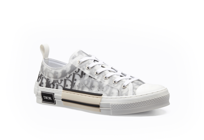 Dior Low-Top White and Black Oblique Canvas