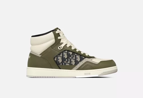 B27 High-Top Sneaker - Olive and Cream Beige/Black